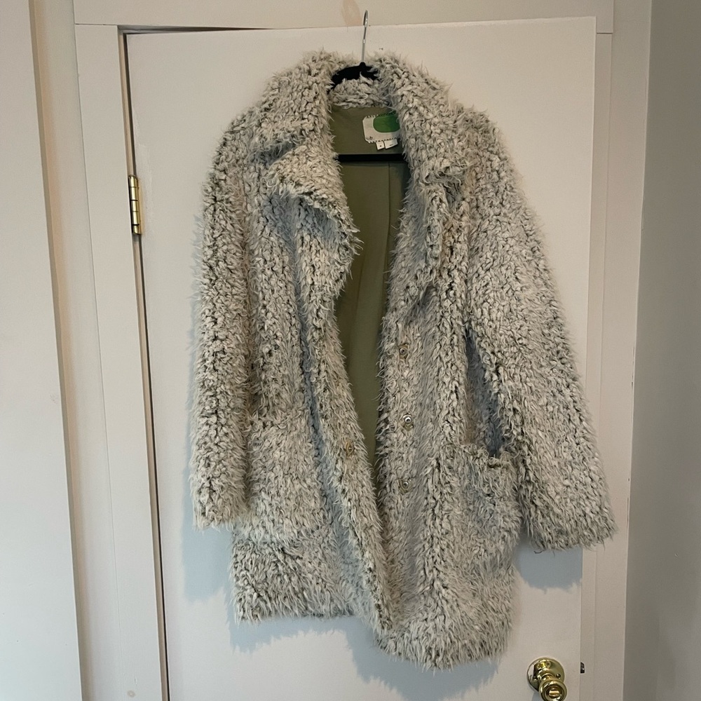 Anthropologie Shaggy Teddy Coat Size Medium